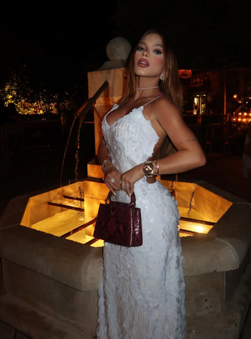 Stunning White Sheath Spaghetti Strap Sequin Party Dress Wedding Guest Dress Prom Dress HZ1023